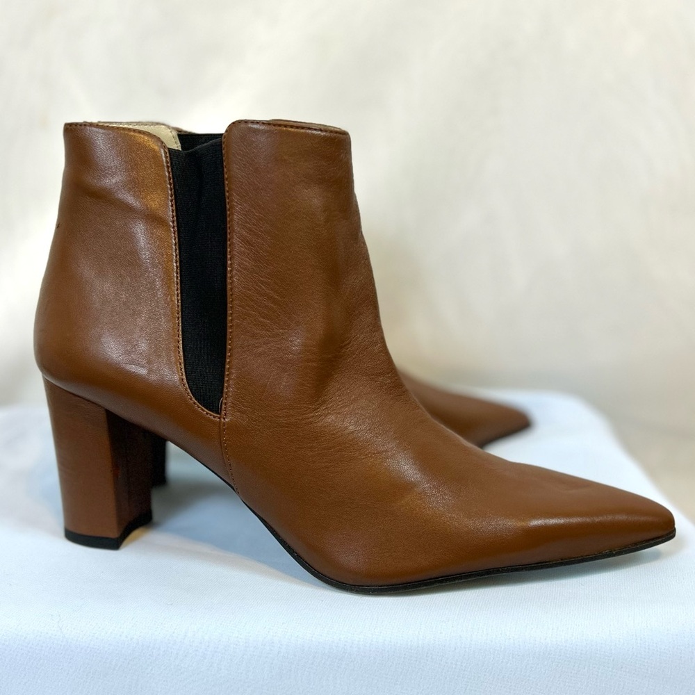 Amalfi by Rangoni Isole Womens Brown Leather Chelsea Ankle Bootie/NWOB Sz. 12.5